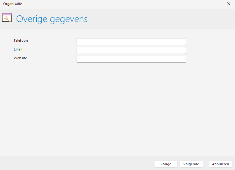 Stap 3 - Gegevens invoeren