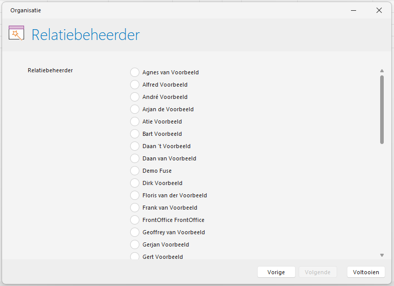 Stap 5 - Relatiebeheerder
