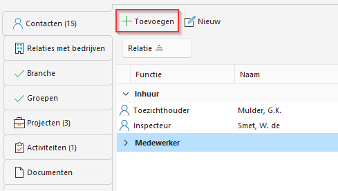 Stap 7 - Contactpersoon toevoegen